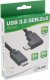 Kabel USB InLine USB-C - USB-C 0.3 m Czarny (35707W) 2