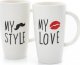 STALMAN Wysoki kubek ceramiczny My Love biały 620 ml 1