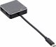 HUB USB InLine InLine® USB 3.1 Hub, USB Type C to 4 Port Type A with PD up to 60W, aluminium housing, black, without power supply unit 1