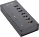 HUB USB InLine InLine® USB 3.2 Gen.1 7 Port Hub Aluminium Case with 2.5A Power Supply black 2