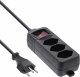 Listwa zasilająca InLine InLine® Socket strip SWITZERLAND, 3-way, with switch, 1.5m, black 2