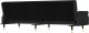 vidaXL vidaXL Rozkładana kanapa z poduszkami, czarna, obita aksamitem 4