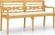 vidaXL vidaXL Ławka Batavia z kremowa poduszką, 150 cm, lite drewno tekowe 2