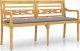 vidaXL vidaXL Ławka Batavia z szara poduszką, 150 cm, lite drewno tekowe 2