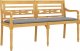 vidaXL vidaXL Ławka Batavia z szara poduszką, 150 cm, lite drewno tekowe 3