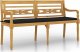 vidaXL Ławka Batavia z czarna poduszką, 150 cm, lite drewno tekowe 2