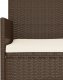 vidaXL 2-osobowa ławka ogrodowa z poduszkami, brązowa, polirattan 5