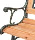 vidaXL vidaXL Ławka ogrodowa, 116 cm, żeliwo i lite drewno jodłowe 3