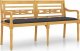 vidaXL Ławka Batavia z antracytowy poduszką,150 cm, lite drewno tekowe 2