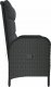 vidaXL vidaXL Rozkładana ławka ogrodowa, poduszki, 107 cm, rattan PE, czarna 5