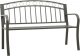 vidaXL vidaXL Ławka ogrodowa, szara, 120 cm, stalowa 1