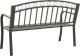 vidaXL vidaXL Ławka ogrodowa, szara, 120 cm, stalowa 3