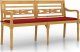 vidaXL Ławka Batavia z czerwony poduszką, 150 cm, lite drewno tekowe 2