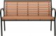 vidaXL vidaXL Ławka ogrodowa, czarno-brązowa, 116 cm, stal i WPC 2