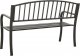 vidaXL vidaXL Ławka ogrodowa, szara, 120 cm, stalowa 1