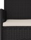 vidaXL vidaXL 2-osobowa ławka ogrodowa z poduszkami, czarna, polirattan 4