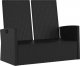 vidaXL Rozkładana ławka ogrodowa z poduszkami, czarna, 118 cm 7
