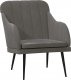 vidaXL vidaXL Fotel, ciemnoszary, 63x76x80 cm, obity aksamitem 1