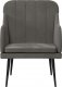 vidaXL vidaXL Fotel, ciemnoszary, 63x76x80 cm, obity aksamitem 1
