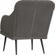 vidaXL vidaXL Fotel, ciemnoszary, 63x76x80 cm, obity aksamitem 2