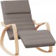 vidaXL vidaXL Fotel bujany, kolor taupe, tapicerowany tkaniną 2