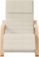 vidaXL vidaXL Fotel bujany, kremowy, tapicerowany tkaniną 3