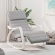 vidaXL vidaXL Fotel bujany, jasnoszary, tapicerowany tkaniną 1