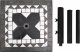 vidaXL vidaXL Kwadratowa podstawa pod parasol, czarno-biała, 12 kg 4