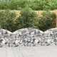 vidaXL vidaXL Łukowaty kosz gabionowy, 150x30x60/80 cm, galwanizowane żelazo 1