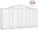 vidaXL Kosze gabionowe, 10 szt, 200x50x100/120cm, galwanizowane żelazo 2