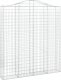 vidaXL Kosze gabionowe, 3 szt, 200x30x220/240 cm, galwanizowane żelazo 3