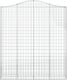vidaXL Kosze gabionowe, 3 szt, 200x30x220/240 cm, galwanizowane żelazo 4