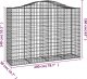 vidaXL vidaXL Łukowaty kosz gabionowy 200x50x140/160 cm, galwanizowane żelazo 4