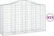 vidaXL Kosze gabionowe, 15 szt, 200x50x120/140cm, galwanizowane żelazo 2