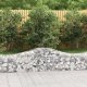 vidaXL Kosze gabionowe, 4 szt, 200x50x40/60 cm, galwanizowane żelazo 1
