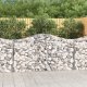 vidaXL Kosze gabionowe, 6 szt, 200x50x100/120 cm, galwanizowane żelazo 1