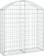 vidaXL vidaXL Łukowaty kosz gabionowy 100x30x100/120 cm, galwanizowane żelazo 1