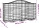 vidaXL Kosze gabionowe, 4 szt, 200x50x100/120 cm, galwanizowane żelazo 5