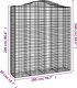 vidaXL vidaXL Łukowaty kosz gabionowy 200x50x220/240 cm, galwanizowane żelazo 4