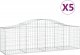 vidaXL vidaXL Kosze gabionowe, 5 szt, 200x50x60/80 cm, galwanizowane żelazo 2