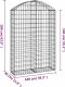 vidaXL vidaXL Łukowaty kosz gabionowy 100x30x140/160 cm, galwanizowane żelazo 4
