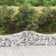 vidaXL Kosze gabionowe, 9 szt, 200x50x40/60 cm, galwanizowane żelazo 1