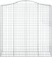 vidaXL vidaXL Łukowaty kosz gabionowy 200x50x200/220 cm, galwanizowane żelazo 1