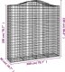 vidaXL vidaXL Łukowaty kosz gabionowy 200x50x200/220 cm, galwanizowane żelazo 3