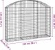 vidaXL vidaXL Łukowaty kosz gabionowy 150x30x100/120 cm, galwanizowane żelazo 3