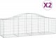 vidaXL Kosze gabionowe, 2 szt, 200x50x60/80 cm, galwanizowane żelazo 2