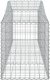 vidaXL Kosze gabionowe, 2 szt, 200x50x60/80 cm, galwanizowane żelazo 5