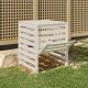 vidaXL vidaXL Kompostownik, biały, 63,5x63,5x77,5 cm, lite drewno sosnowe 1