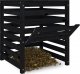 vidaXL vidaXL Kompostownik, czarny, 63,5x63,5x77,5 cm, lite drewno sosnowe 1