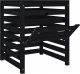 vidaXL vidaXL Kompostownik, czarny, 63,5x63,5x77,5 cm, lite drewno sosnowe 3